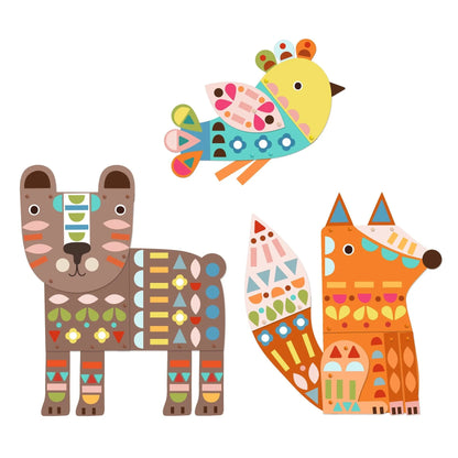 3 Giant Animals Collage Activity