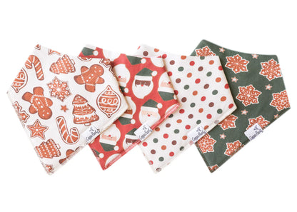 Gingerbread Bandana Bib Set