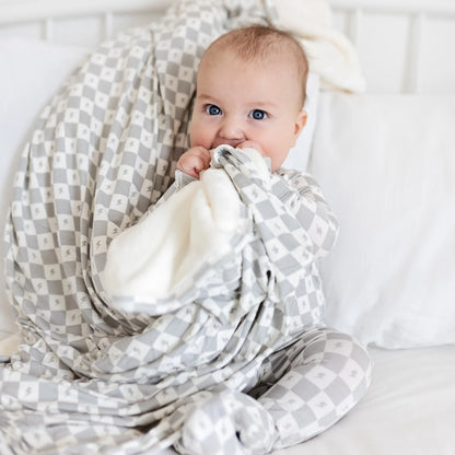 Checkered Lightning Bolt Youth Blanket