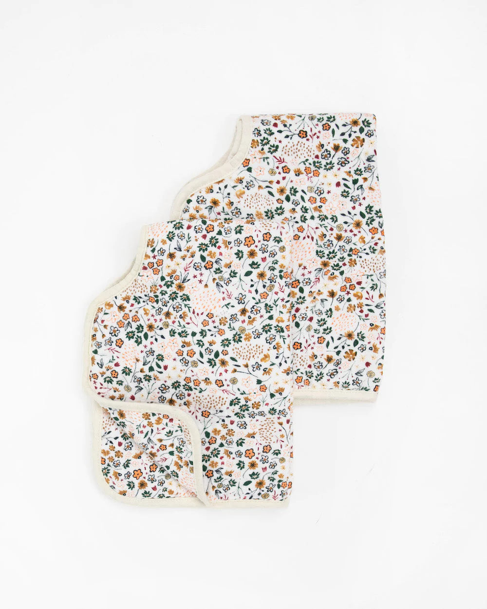 Cotton Muslin Burp Cloth 2 Pack - Pressed Petals