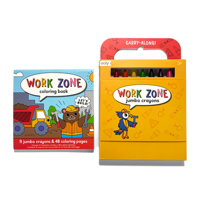 Carry Along Coloring Book Set - Work Zone