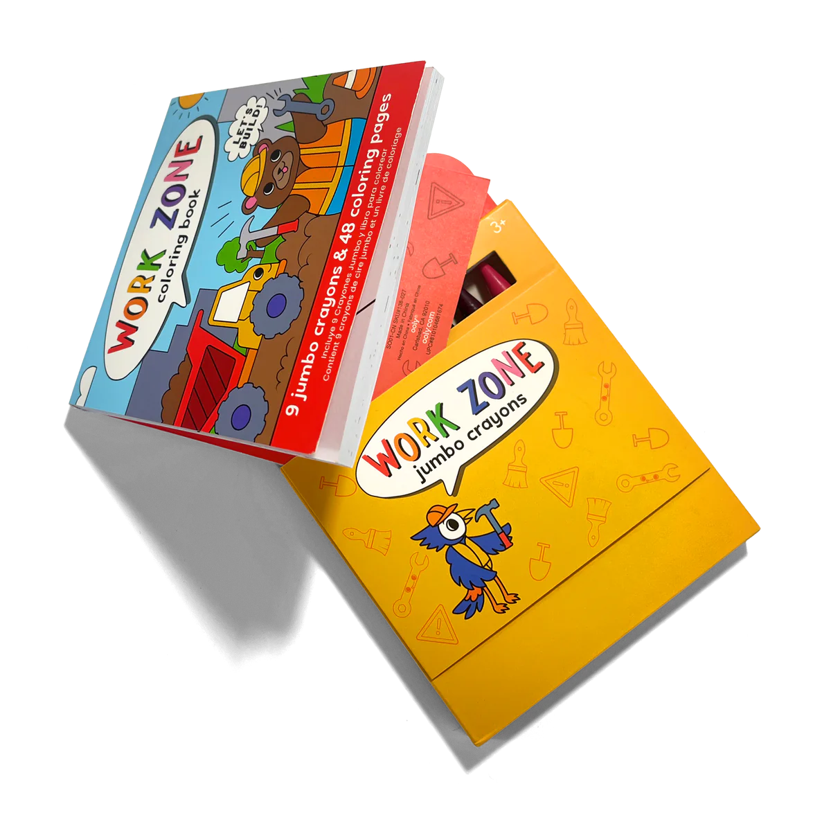 Carry Along Coloring Book Set - Work Zone