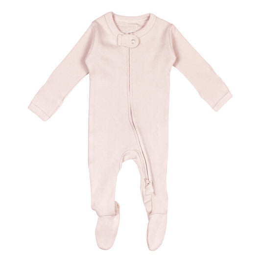 Blush Organic 2-Way Zipper Footie