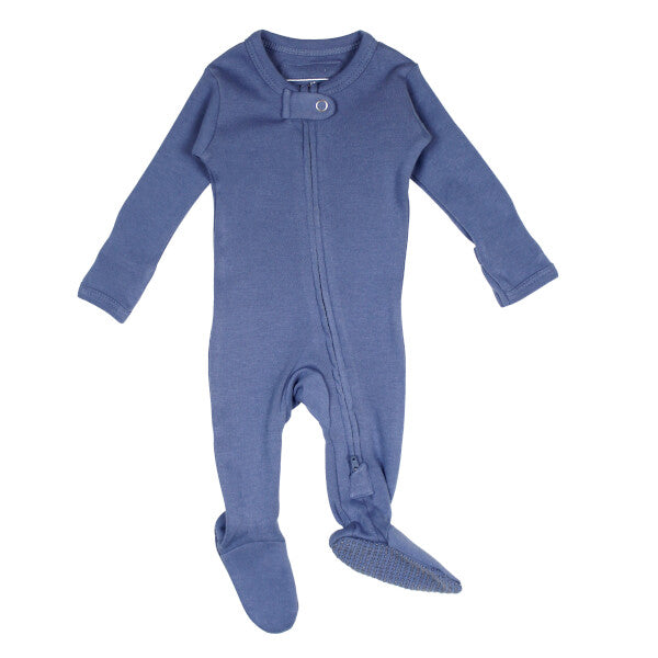 Slate Organic 2-Way Zipper Footie