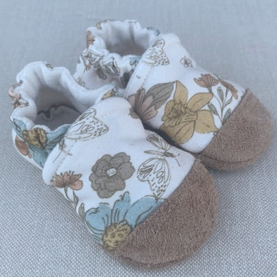 Retro Floral Organic Slippers