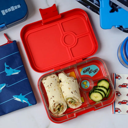 Roar Red 4 Compartment Sandwich Bento Box