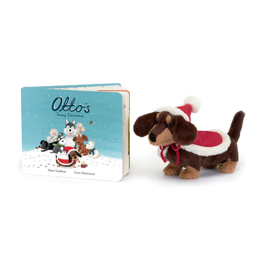 Otto's Snowy Christmas Book & Winter Warmer Otto Sausage Dog