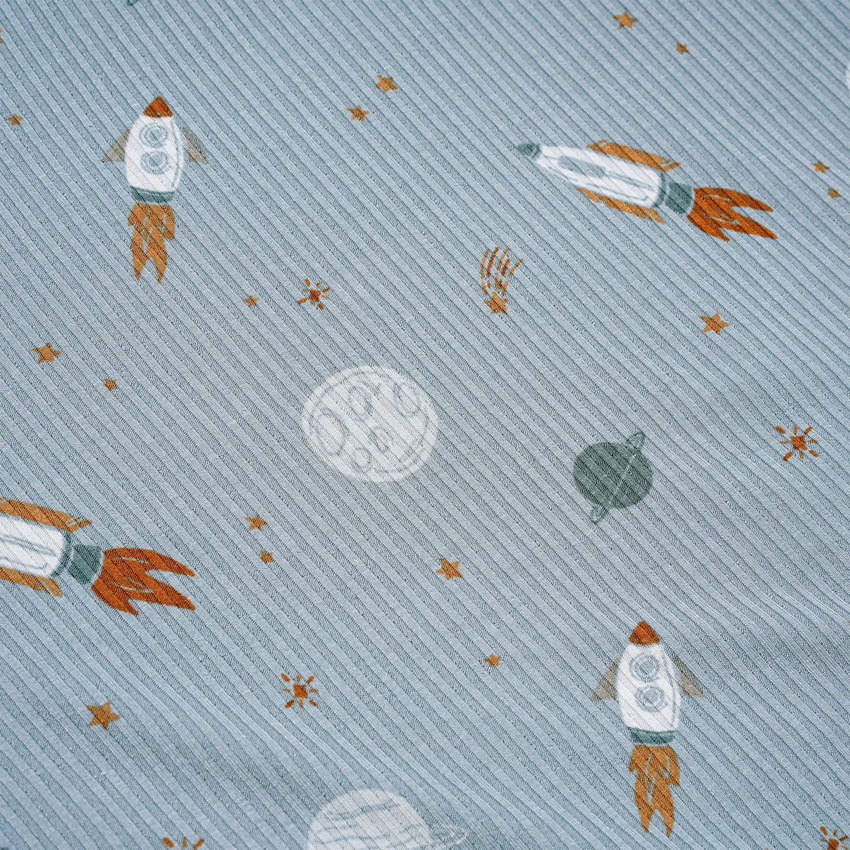 Space Explorers Small Ribbed Toddler Blanket