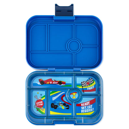 Surf Blue Race Cars 6 Compartment Bento Box