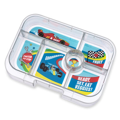 Surf Blue Race Cars 6 Compartment Bento Box