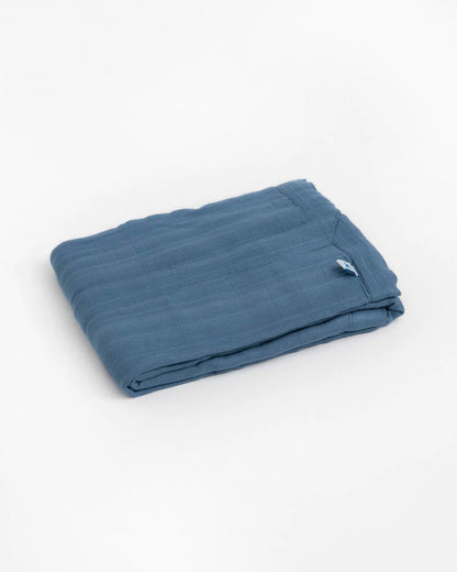 Deluxe Muslin Baby Blanket - Blue Dusk