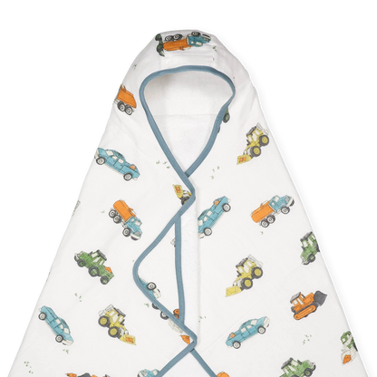 Toddler Hooded Towel - Work Trucks