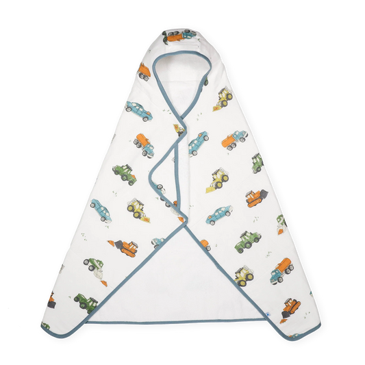 Toddler Hooded Towel - Work Trucks