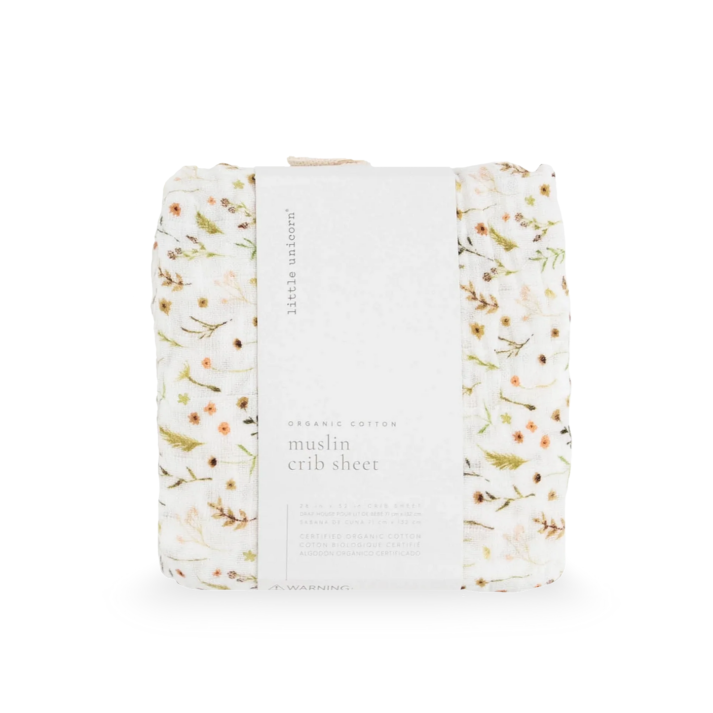 Organic Cotton Muslin Crib Sheet - Floral Field