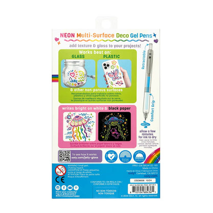 Jelly Gloss Neon Multi-Surface Deco Gel Pens - Set of 6