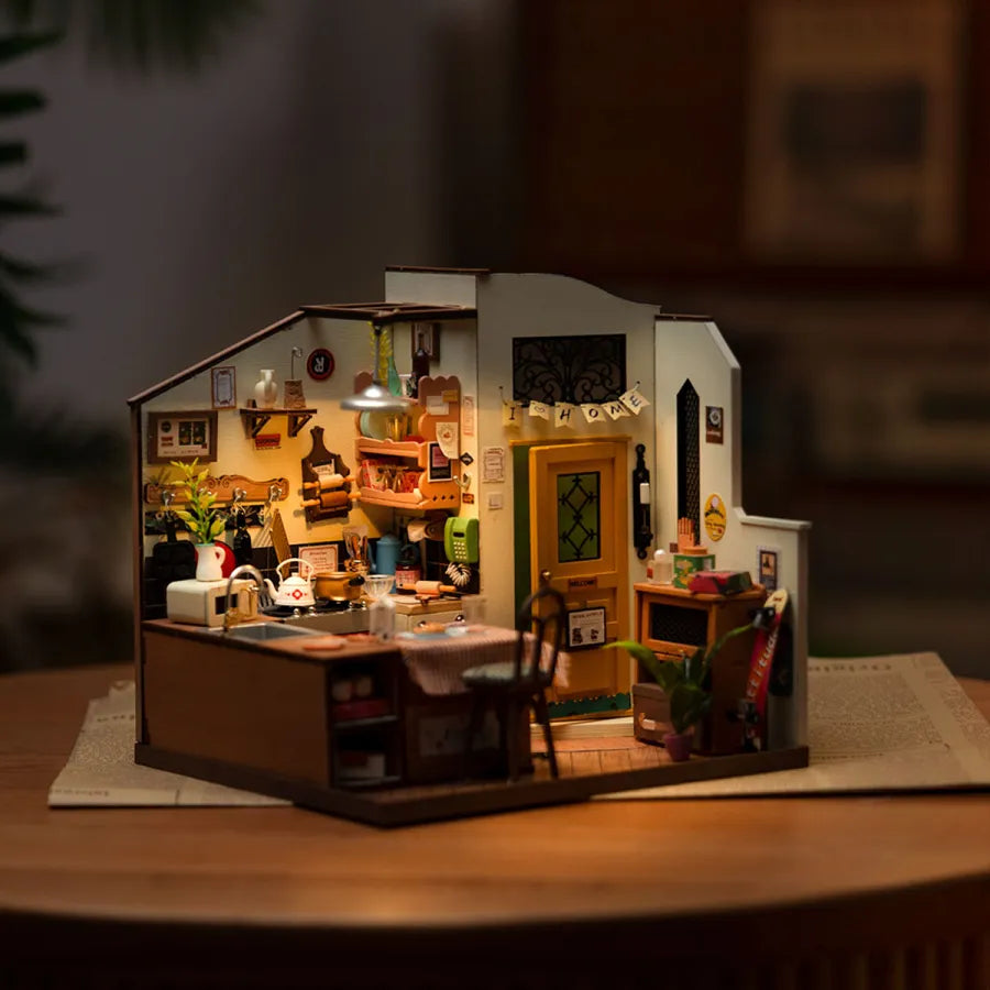 Diy Miniature House Kit: Cozy Kitchen