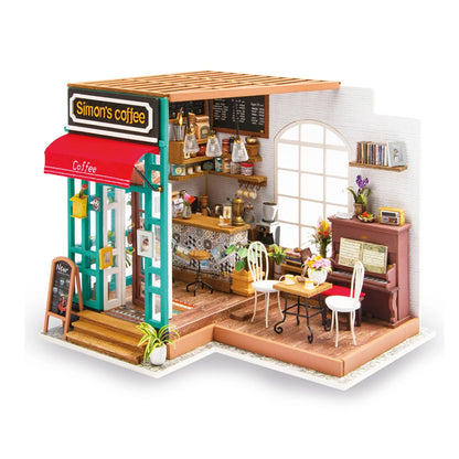 Simon's Coffee DG109 Diy Mini House Cafe Shop