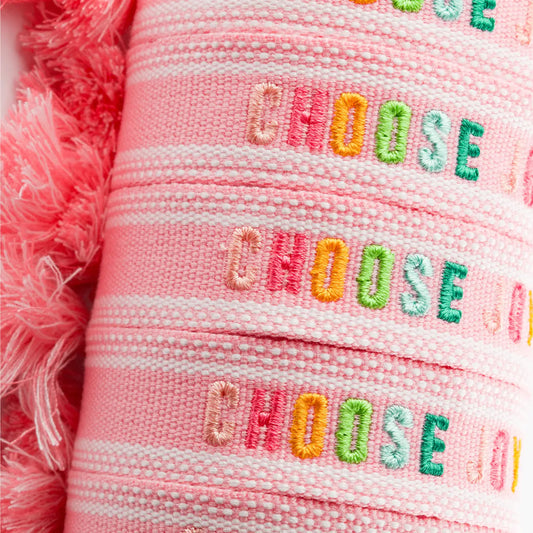 Colorful Embroidered Bracelets | Blush | Choose Joy