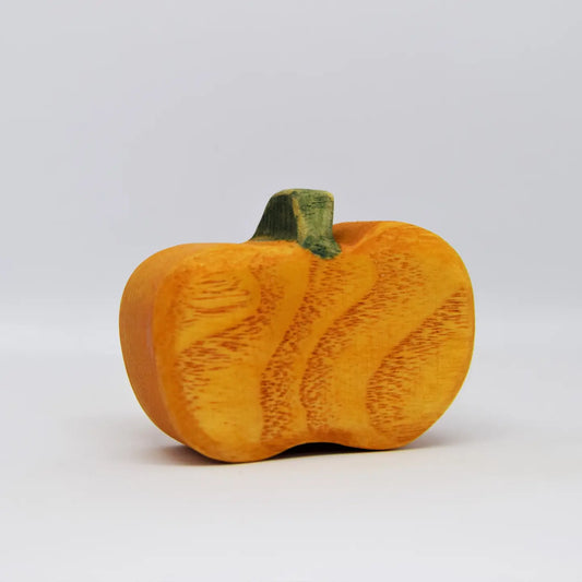 Wooden Large Orange Pumpkin