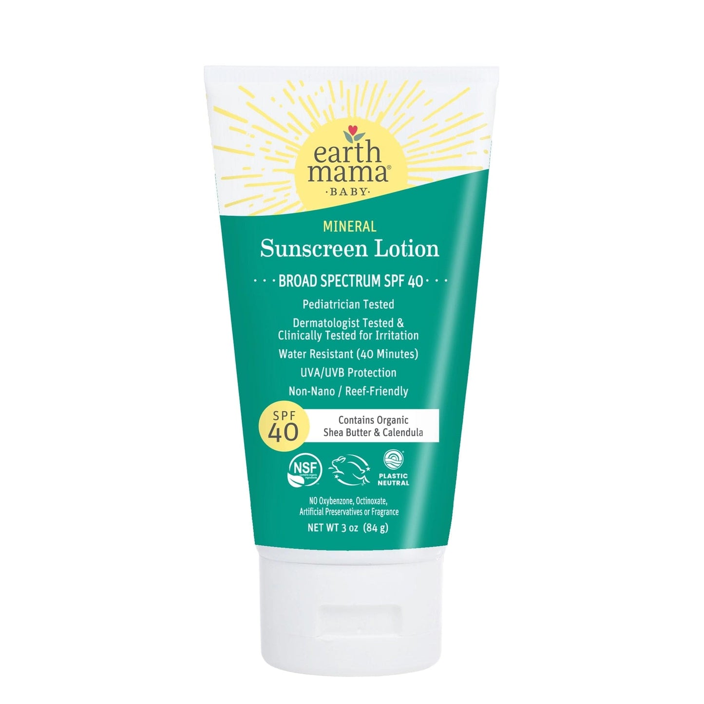 Baby Mineral Sunscreen Lotion - SPF 40 Earth Mama Organics Lil Tulips