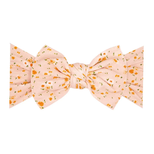 Printed Knot Soft Nylon Headband: Honey