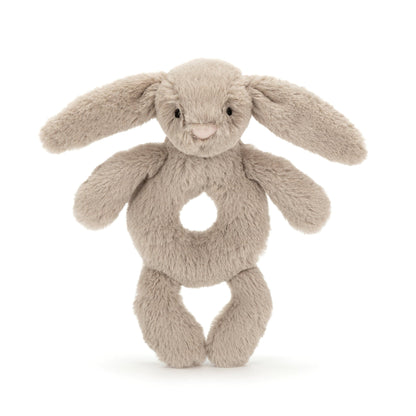 Bashful Beige Bunny Ring Rattle JellyCat Lil Tulips