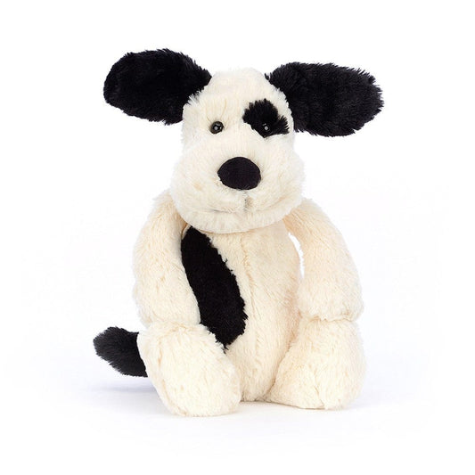 Bashful Black & Cream Puppy Big (Huge) Jellycat JellyCat Lil Tulips