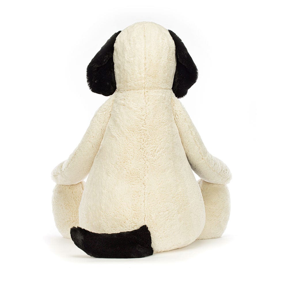 Bashful Black & Cream Puppy Gigantic JellyCat Stuffed Animals Lil Tulips