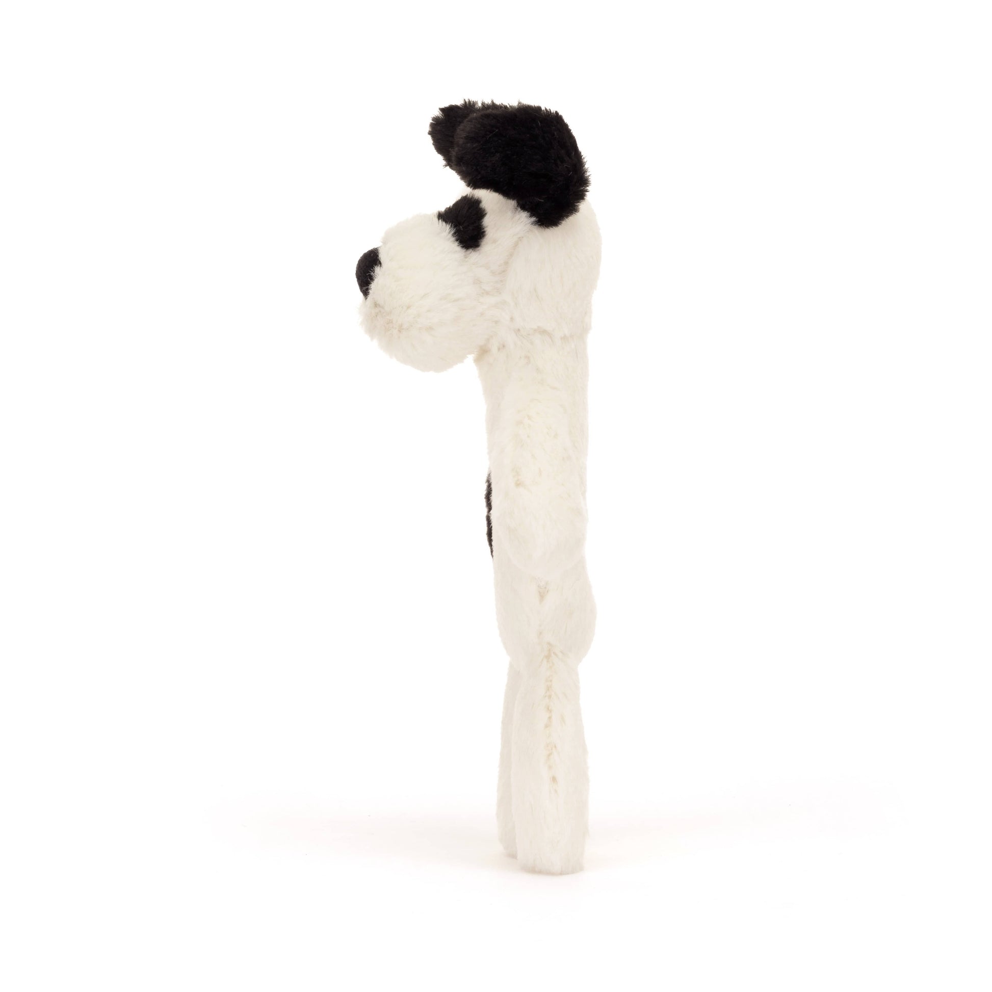 Bashful Black & Cream Puppy Ring Rattle JellyCat Lil Tulips