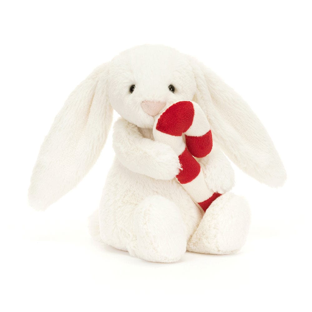 Bashful Bunny with Candy Cane JellyCat Stuffed Animals Lil Tulips