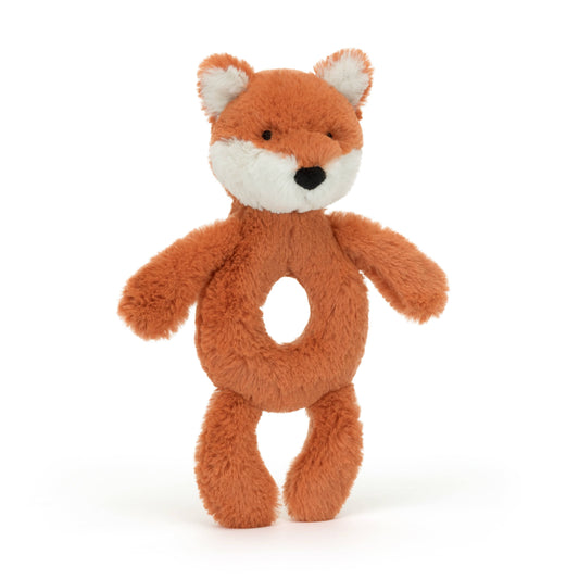 Bashful Fox Cub Ring Rattle JellyCat Lil Tulips