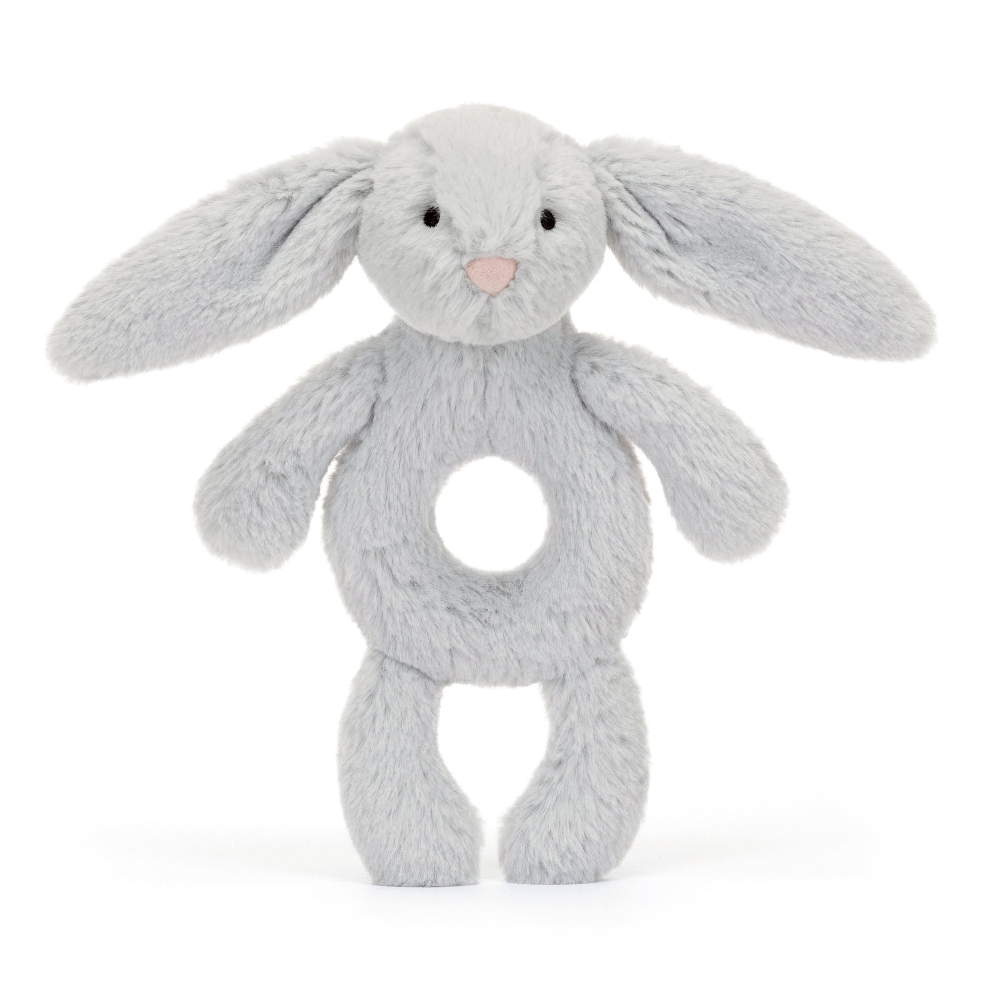 Bashful Grey Bunny Ring Rattle JellyCat Lil Tulips