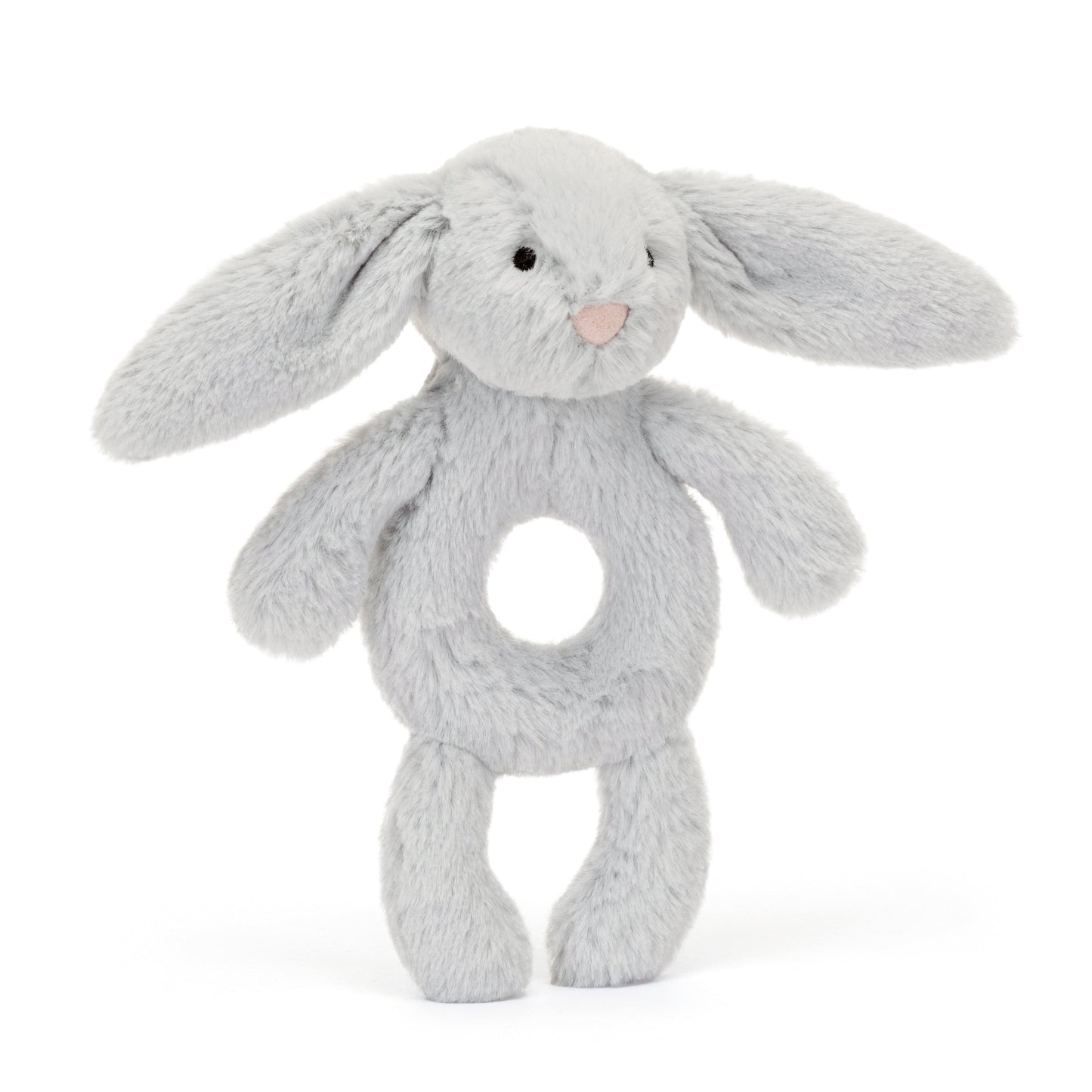 Bashful Grey Bunny Ring Rattle JellyCat Lil Tulips