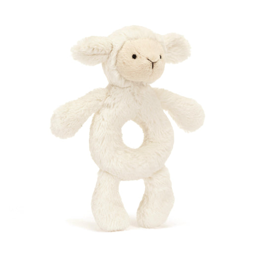 Bashful Lamb Ring Rattle JellyCat Lil Tulips