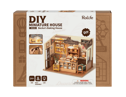 Becka's Baking House Rolife Miniature House DIY Wooden Rolife Lil Tulips