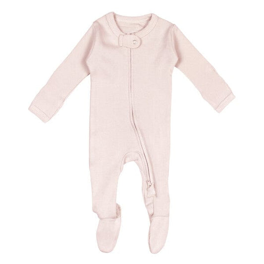 Blush Organic 2-Way Zipper Footie L'ovedbaby Lil Tulips