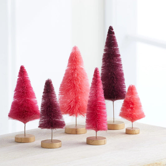 Bottle Brush Set of Hand-Dyed Trees (Pinks) Your Heart's Content Lil Tulips