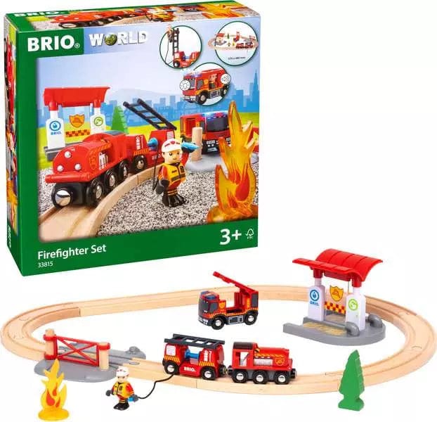 BRIO World Firefighter Train Set Brio Model Trains & Train Sets Lil Tulips