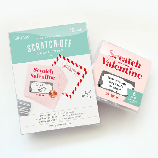 Scratch-Off Valentine Cards - Retro Pink