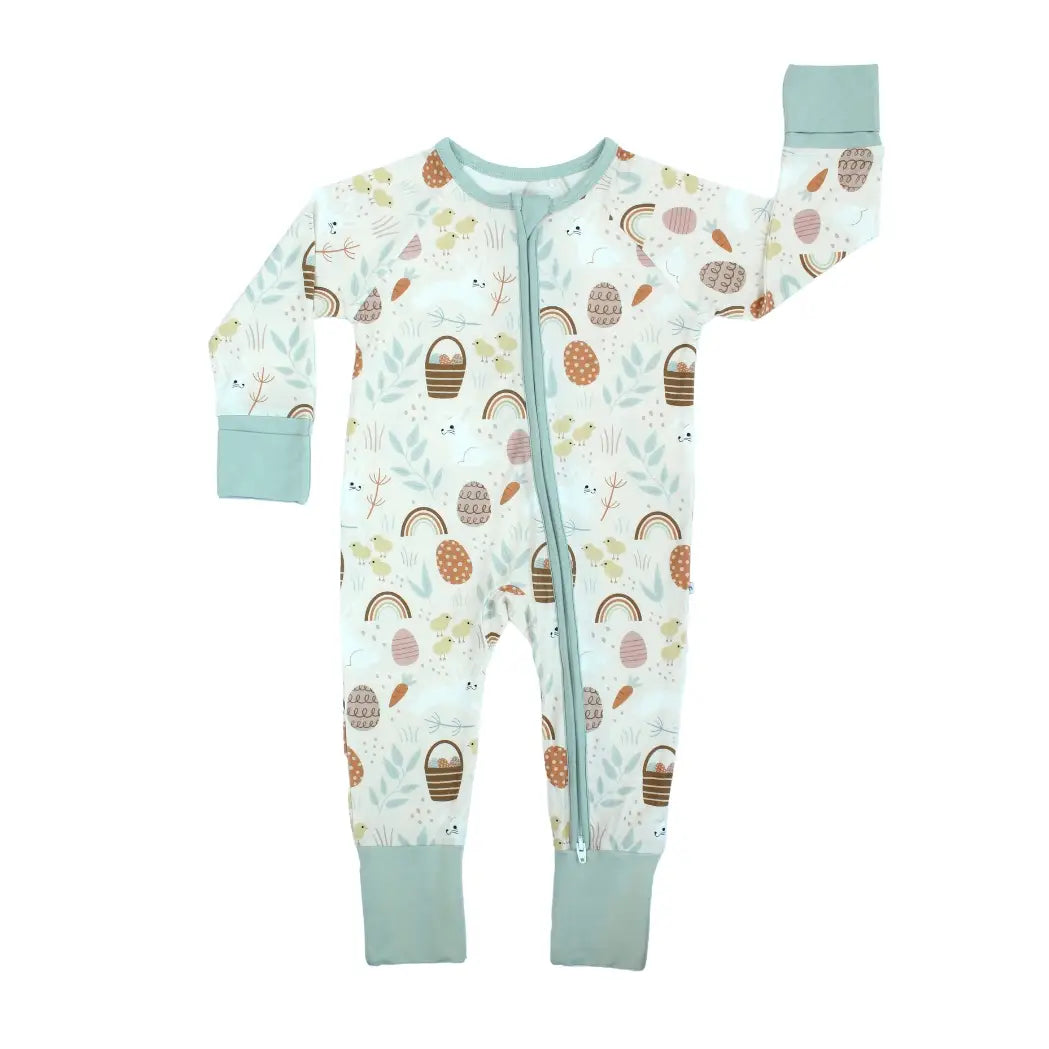 Hop To It Bamboo Easter Convertible Baby Pajamas