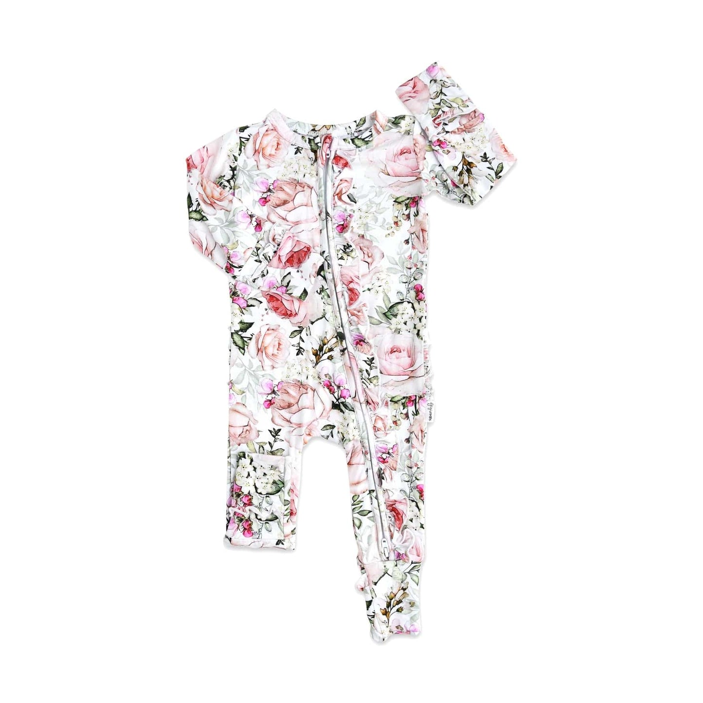 Caroline Ruffle Zip Romper Gigi and Max Baby & Toddler Clothing Lil Tulips