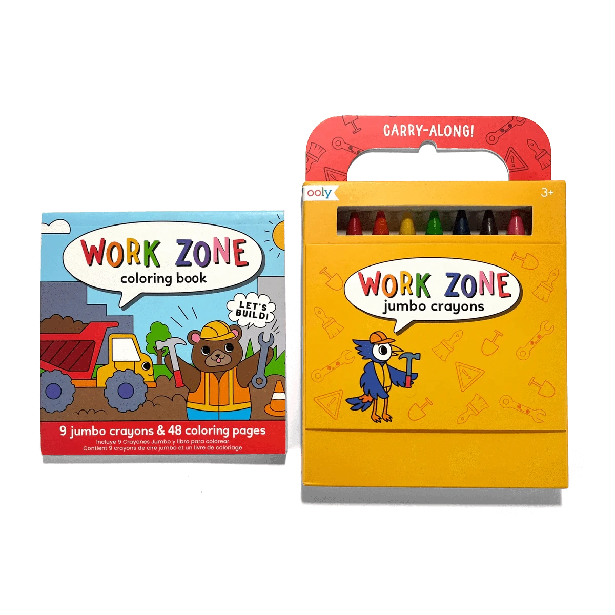 Carry Along Coloring Book Set - Work Zone OOLY Lil Tulips