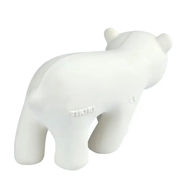 Arctic Polar Bear-Organic Rubber Teether, Baby Rattle & Bath Toy