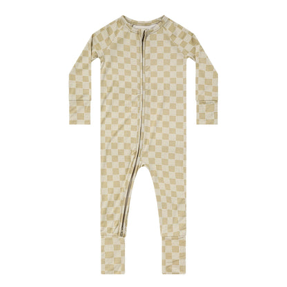 Checkered Lines Zip Romper Brave Little Ones Lil Tulips