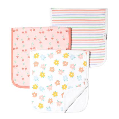 Cheery Burp Cloth Set Copper Pearl Lil Tulips