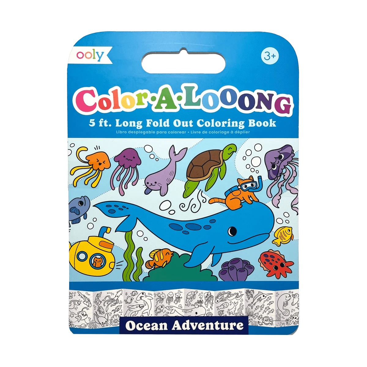 Color-A-Looong 5' Fold Out Coloring Book - Ocean Adventure OOLY Lil Tulips