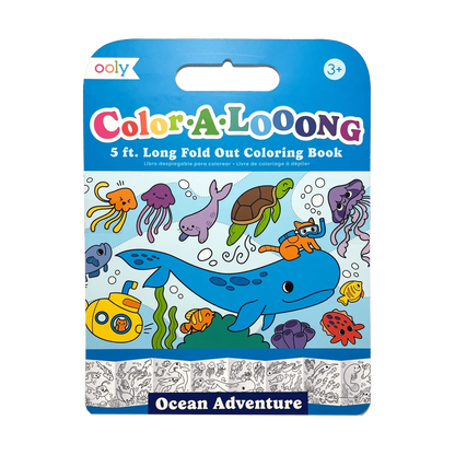 Color-A-Looong 5' Fold Out Coloring Book - Ocean Adventure OOLY Lil Tulips