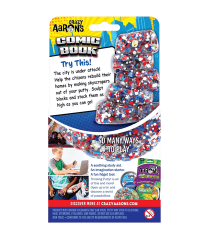 Comic Book 4" Thinking Putty Crazy Aaron's Putty World Lil Tulips