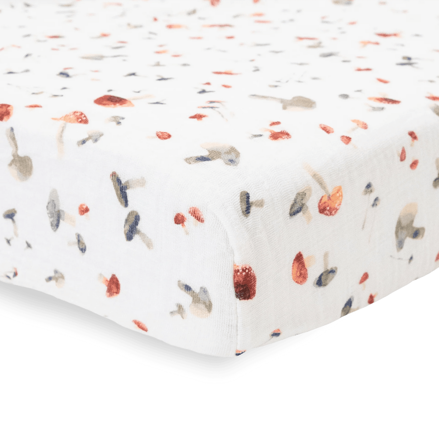 Cotton Muslin Crib Sheet - Mushrooms Little Unicorn Lil Tulips