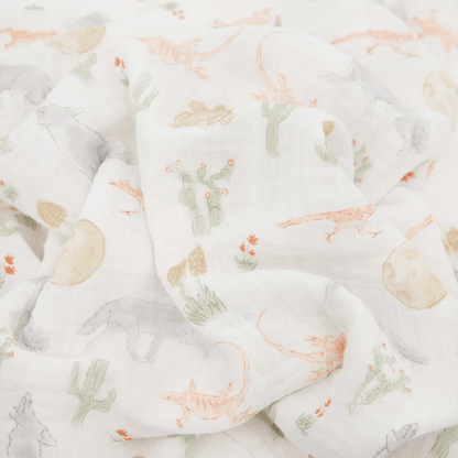 Cotton Muslin Swaddle Blanket - Desert Night Little Unicorn Lil Tulips